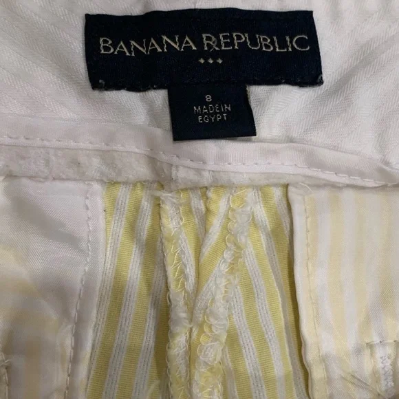 Banana Republic Yellow Seersucker Shorts - Picture 3 of 5